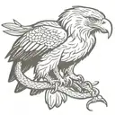 eagle with snake tattoo design idea
