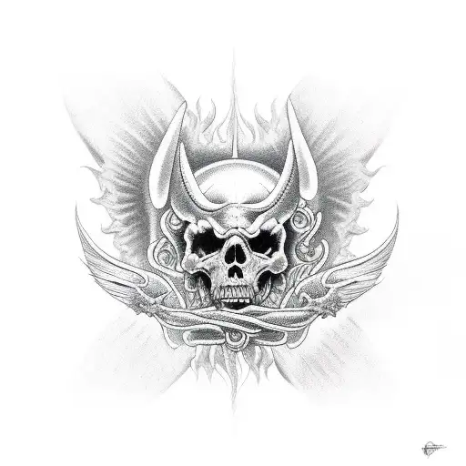 Dios y el diablo  tattoo design idea