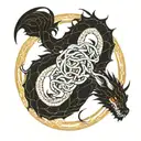 ouroboros dragon tattoo design idea