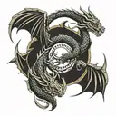 ouroboros dragon tattoo design idea