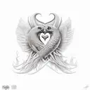 love through struggle tattoo design idea