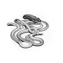 coiled venomous snake preparing to strike tattoo design idea
