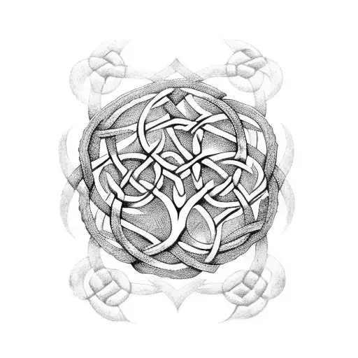 Celtic Knot Tree of Life tattoo design idea