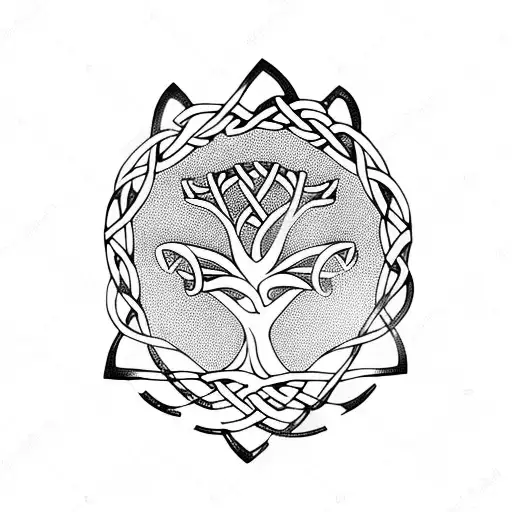 Celtic Knot Tree of Life tattoo design idea