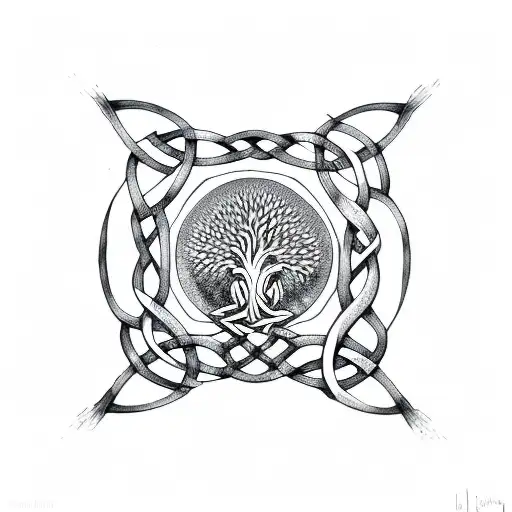 Celtic Knot Tree of Life tattoo design idea