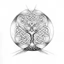 Celtic Knot Tree of Life tattoo design idea