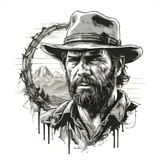 arthur morgan red dead redemption 2 tattoo design idea