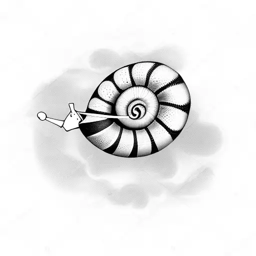 snail on a cloud tattoo design idea
