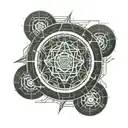 cyber alchemy transmutation circle tattoo design idea