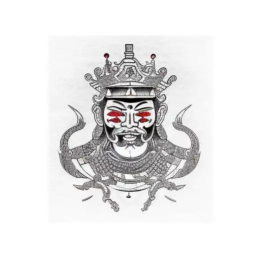 jet with king of clubs tattoo design idea