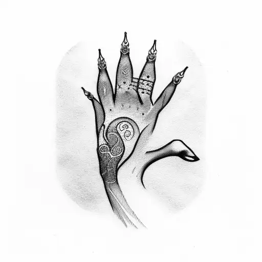 hand of fatima tattoo design idea