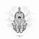 Hamsa Symbol tattoo design idea