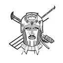 trojan warrior tattoo design idea