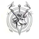 CENTAURO WITH BOW AND ARROW tattoo design idea