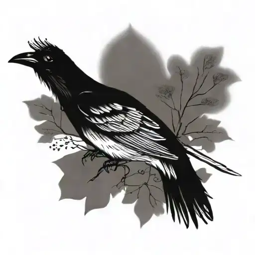 relationship breakup fish lonely tree crow tattoo design idea