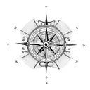 Cuba and Colombia compass tattoo design idea