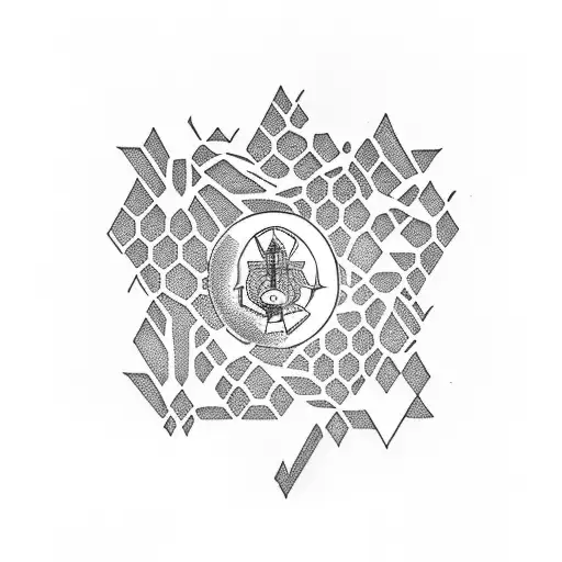 User Draw me the Dominican flag inside a honeycomb figure tattoo design idea