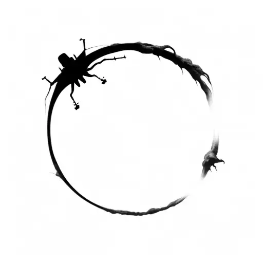 lologram made by aliens from arrival movie that means "human" tattoo design idea