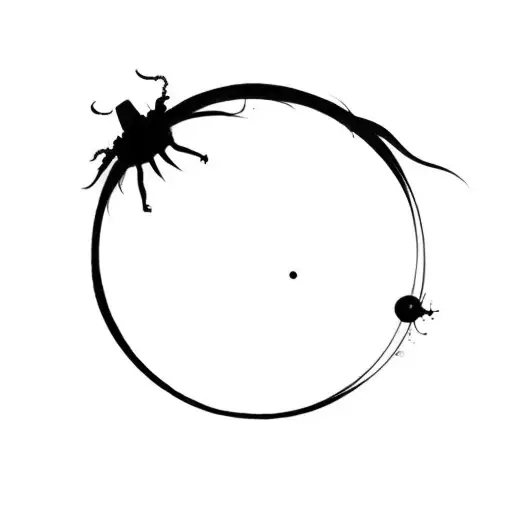 lologram made by aliens from arrival movie that means "human" tattoo design idea