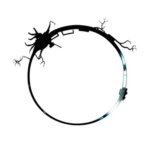 lologram made by aliens from arrival movie that means "human" tattoo design idea