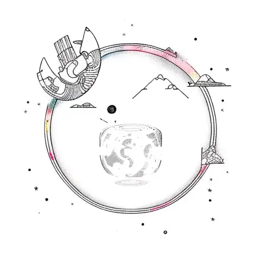 lologram from arrival movie that means "human" tattoo design idea