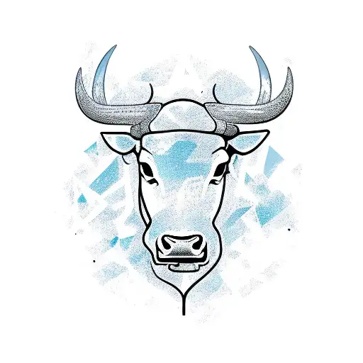 bull zodiac sign tattoo design idea