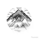 heart beat mountains tattoo design idea