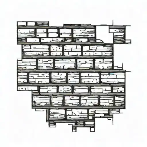 brick wall art tattoo design idea