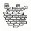brick wall art tattoo design idea