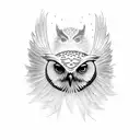 snow owl tattoo design idea
