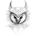 snow owl tattoo design idea