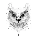 snow owl tattoo design idea