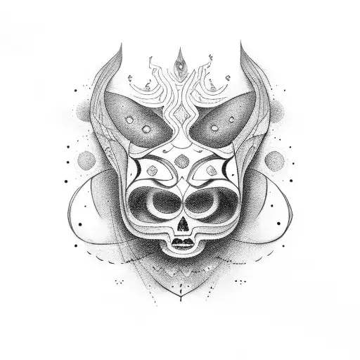 hecate line simbol tattoo design idea