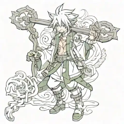 gabimaru from hells paradise tattoo design idea