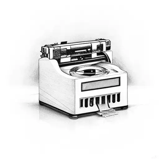 cassette tape with tape coming out spelling kristian tattoo design idea