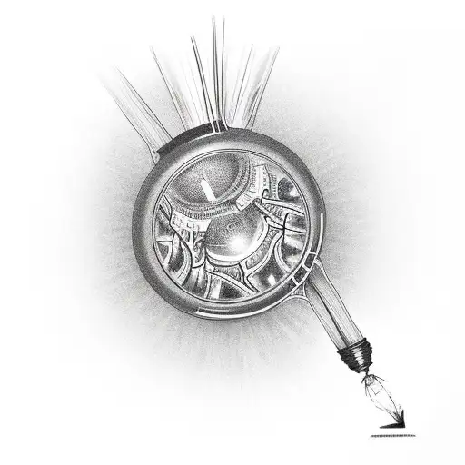 broken light bulb  tattoo design idea