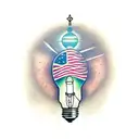 light bulb  tattoo design idea