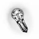 broken light bulb  tattoo design idea
