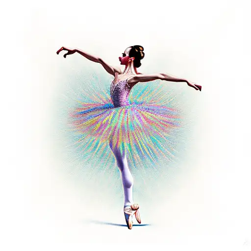 an elegant ballerina dancing freely  tattoo design idea