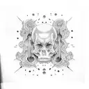 heavens gate closed tattoo design idea