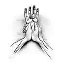 praying hands tattoo design idea