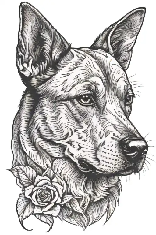 dog breed tattoo design idea
