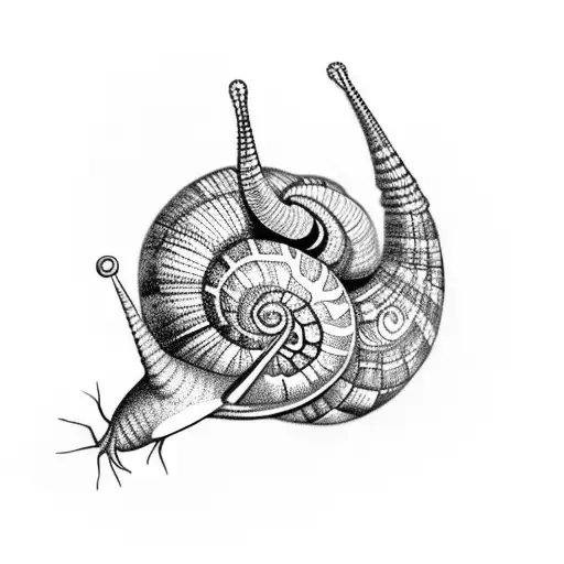 snail tattoo design idea