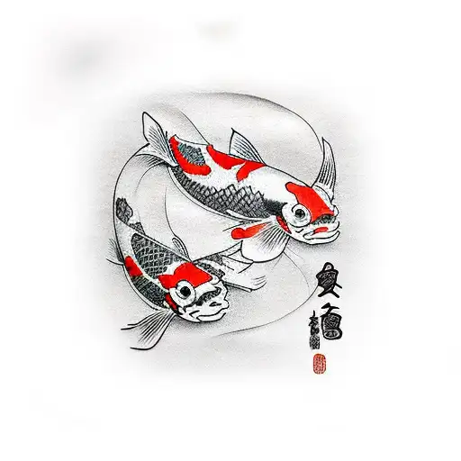 pez koi tattoo design idea