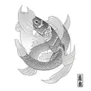 pez koi tattoo design idea