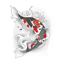 pez koi tattoo design idea