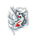 pez koi tattoo design idea