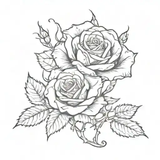 Realism A realistic representation of a rose intertwined with a candle, symbolizing the duality of life and death in a spiritual context. tattoo design idea