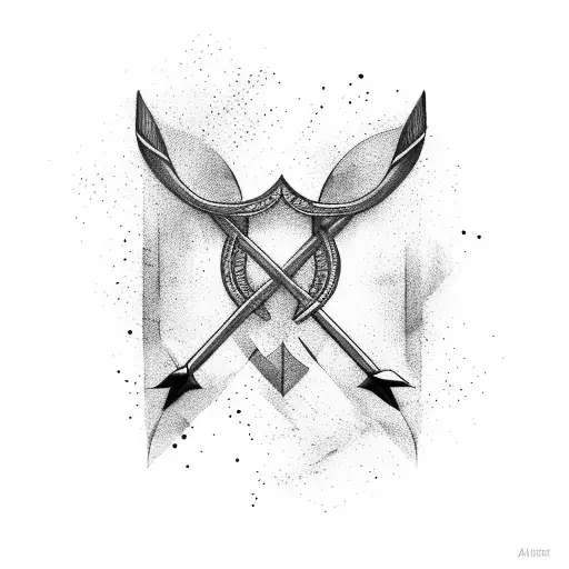 breast Cancer arrow tattoo design idea
