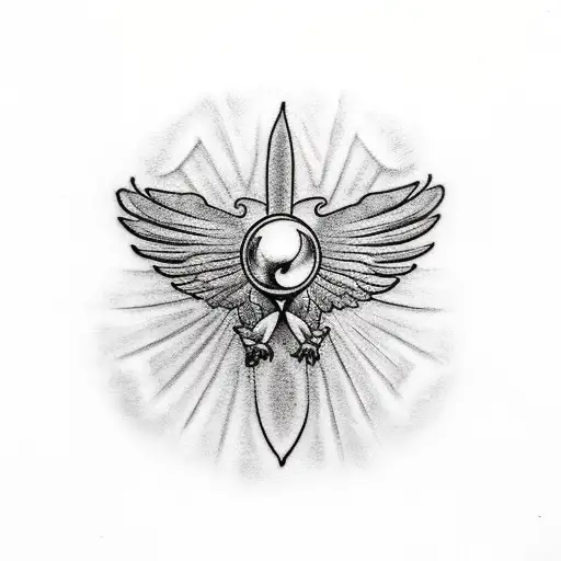 golden snitch tattoo design idea